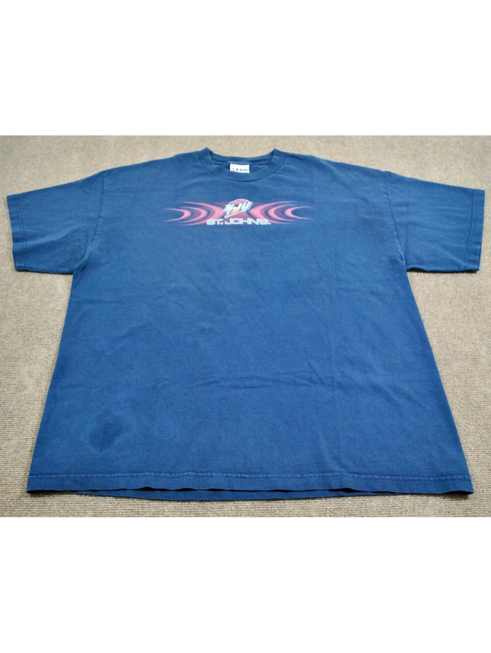 St Johns Red Storm 90s Vintage NCAA Basketball Blue Shirt Size X-Large